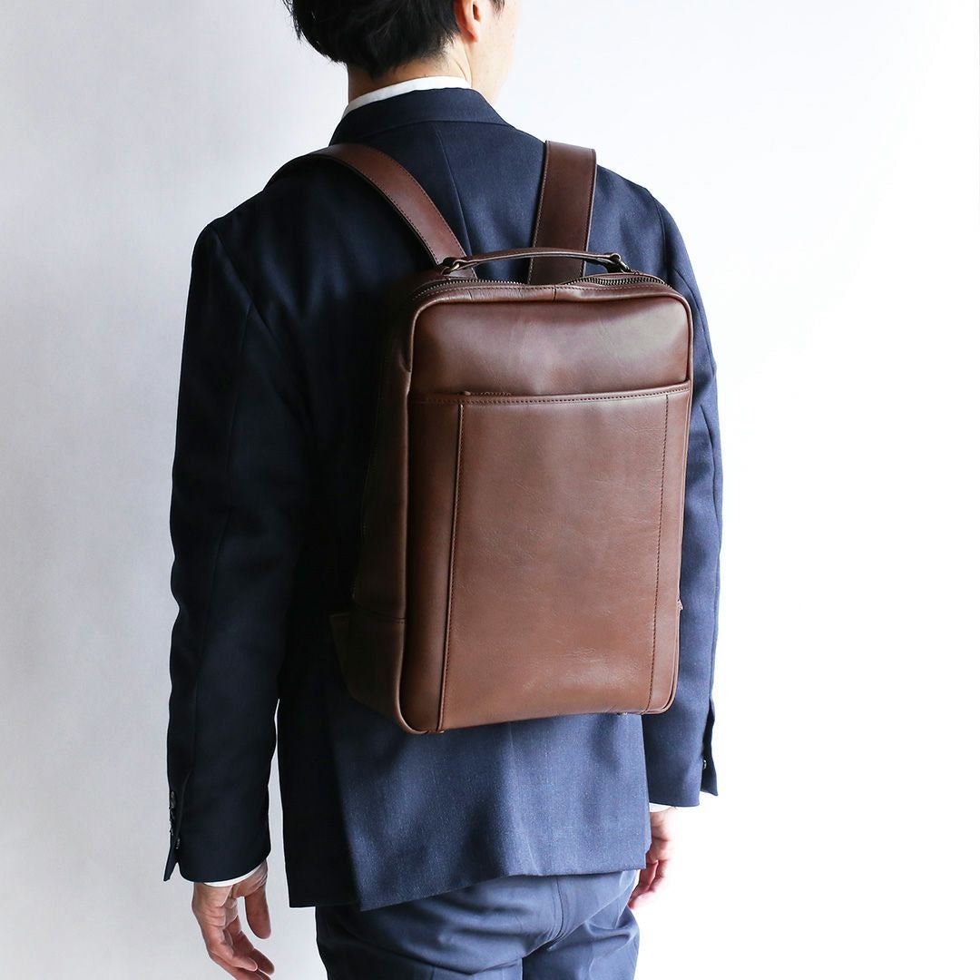 美品 香久山鞄 リュック レザー キャメル A4収納可 ホーガンズアレイ ホーガンズアレイ/レザーバックパック | 香久山鞄
