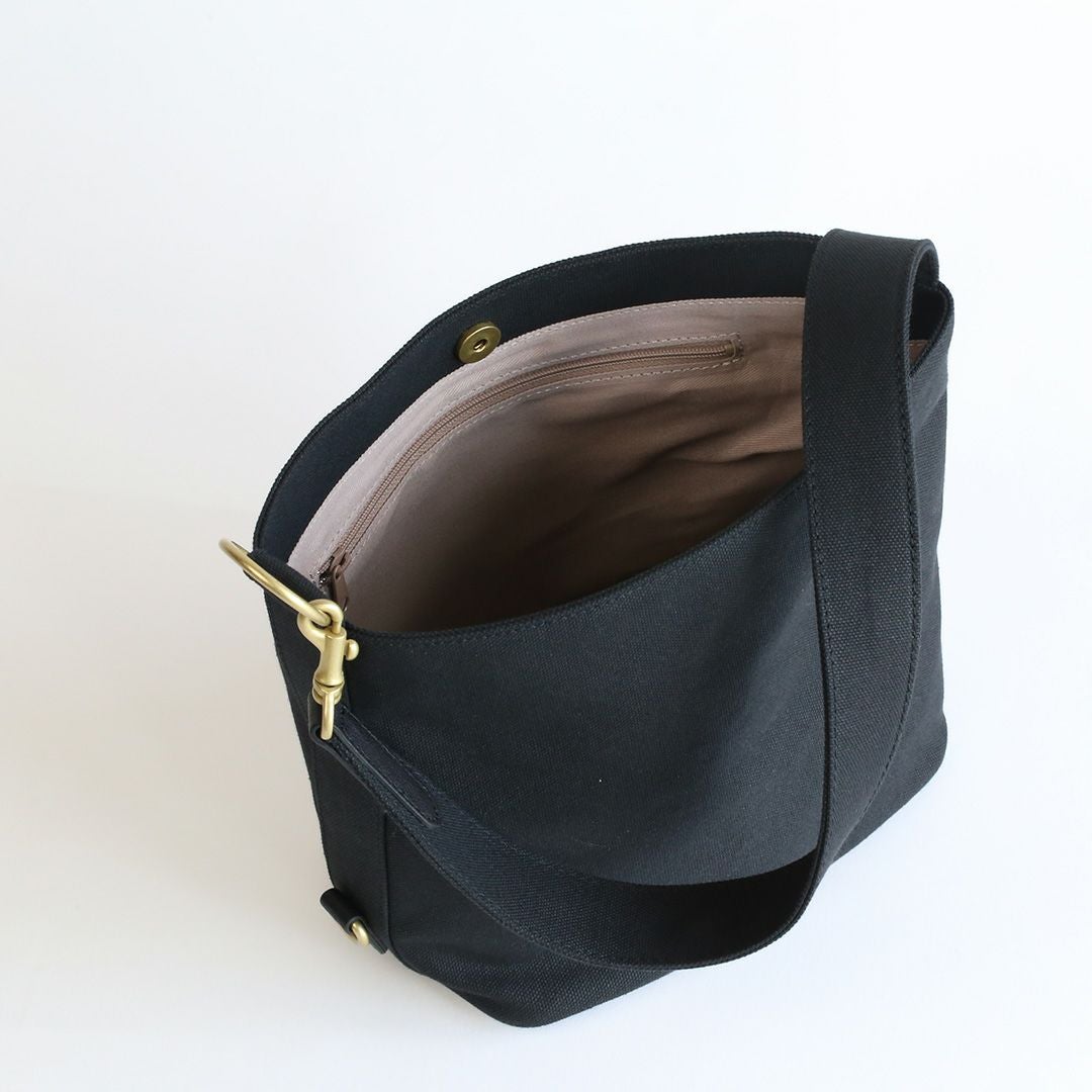 8号帆布の2WAYミニトートファスナーポケット